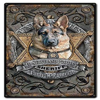 12 X 18 - Metal Sign - K9 Sheriff
