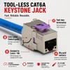 Platinum Tools 751-1 Keystone Jack, Cat6A, Shielded, Tool-Less for Wall Plates and Patch Panels view 3