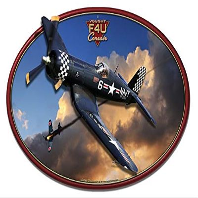 3-D Corsair F4U Plasma Metal Sign 19 Inch by 13 Inch.