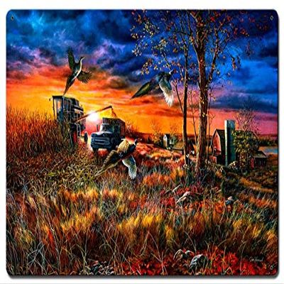 16 X 24 Satin Metal Sign - Harvest Ringnecks