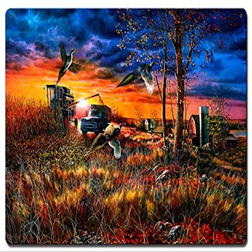 16 X 24 Satin Metal Sign - Harvest Ringnecks
