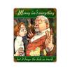 12 X 18 Vintage Metal Sign - Money Keeps The Kids/W Wood Frame/W Wood Frame view 1