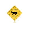 12 X 12 Satin Metal - Sign Horse Xing view 1