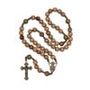 Intercession Our Father Sacred Handmade Solid Wood Rosary (Our Lady - Walnut) view 1