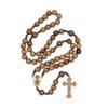 Intercession Our Father Sacred Handmade Solid Wood Rosary (Our Lady - Walnut) view 2