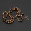 Intercession Our Father Sacred Handmade Solid Wood Rosary (Our Lady - Walnut) view 3