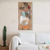 INVIN ART Framed Canvas Giclee Print Hat,Lady and Little Table by Paul Klee Wall Art Living Room Home Office Decorations(White Slim Frame,16"x32") view 2
