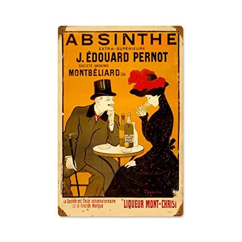 12 X 18 Vintage Metal Sign Absinthe Cafe
