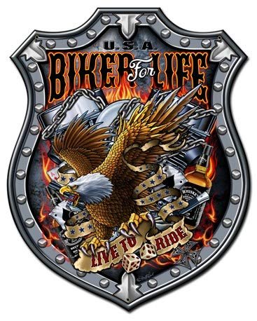 24 X 30 Plasma Metal Sign - Bikers For Life