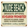 12 X 18 Surfboard Metal Sign - La Jolla Nude Beach view 1