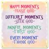 12 X 12 Satin Metal Sign - Happy Moments view 1