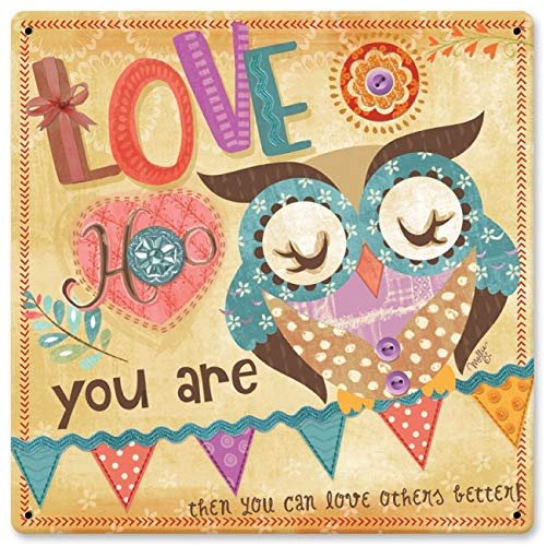12 X 12 Satin Metal Sign - Love Hoo You Are