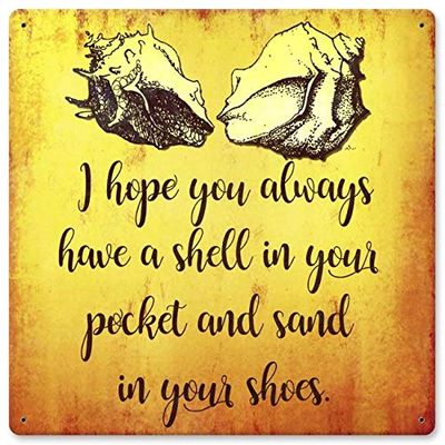 12 X 12 Satin Metal Sign - Shell In Your Pocket