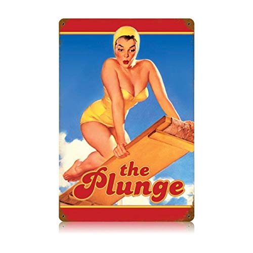 12 X 18 Vintage Metal Sign - The Plunge