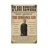 12 X 18 Vintage Metal Sign - Sundance Kid/W Wood Frame/W Wood Frame view 1