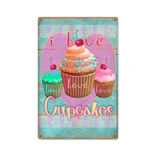12 X 18 Metal Sign - Cupcakes Love
