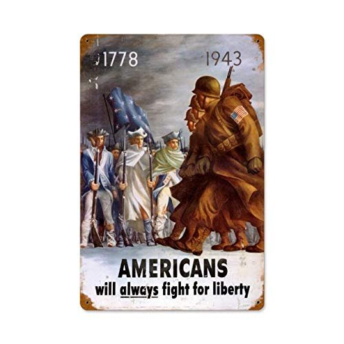 12 X 18 Vintage Metal Sign - Americans Fight