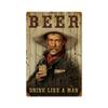 12 X 18 Vintage Metal Sign - Cowboy Beer view 1