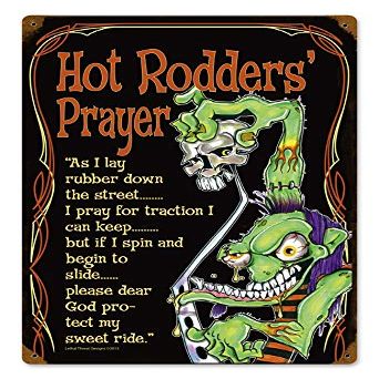 12 X 18 Vintage - Hot Rod Prayer