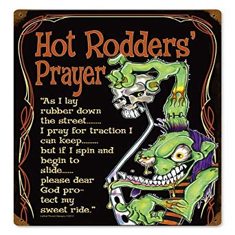12 X 18 Vintage - Hot Rod Prayer