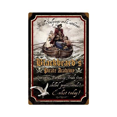 12 X 18 Vintage Metal Sign - Pirate Academy