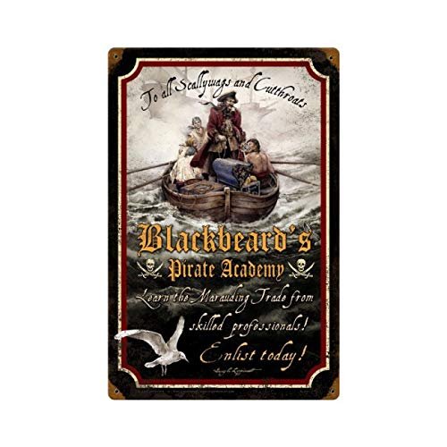 12 X 18 Vintage Metal Sign - Pirate Academy