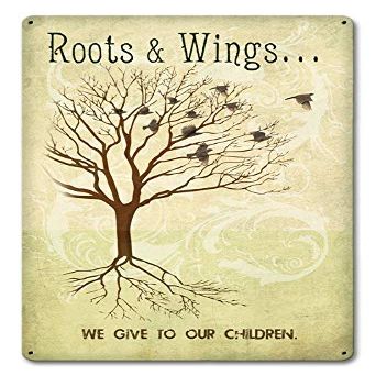 12 X 18 Satin Metal Sign - We Give Our Children/W Wood Frame/W Wood Frame