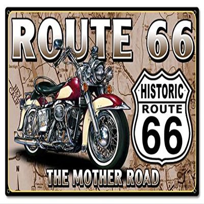 24 X 16 Satin Metal Sign - Route 66 The Mother Road