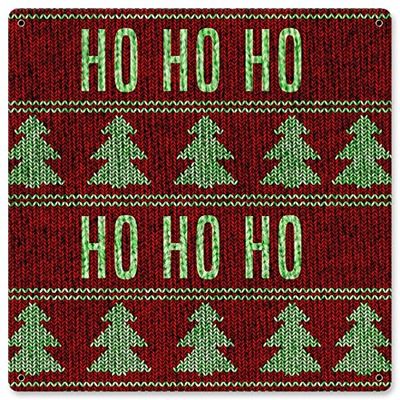 12 X 12 Satin Metal Sign - Christmas Sweater Ho Ho Ho