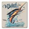 12 X 15 - Metal Sign - Marlin Wicked Fishing view 1