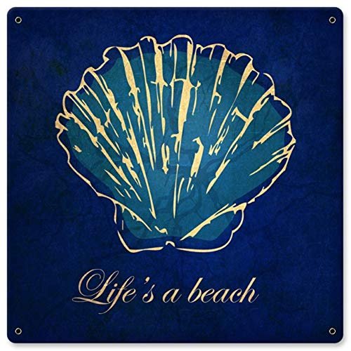 12 X 12 Satin Metal Sign - Life'S A Beach