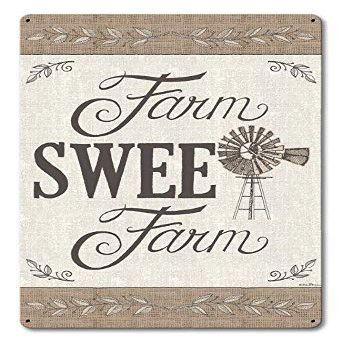 12 X 18 Satin Metal Sign - Farm Sweet Farm