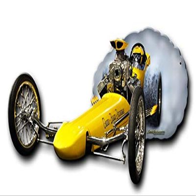 27 X 15 Plasma Metal Sign Dragster