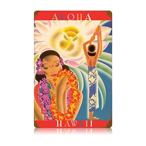 12 X 18 Vintage Metal Sign - Aloha Hawaii
