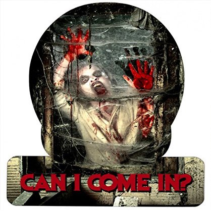 12 X 15 Helmet Metal Sign Zombie Come In
