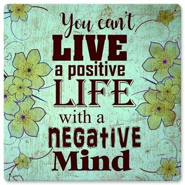 12 X 12 Satin Metal Sign - Live A Positive Life