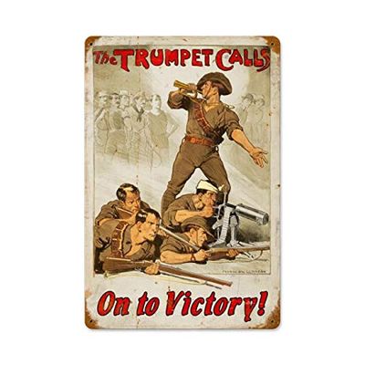 18 X 12 Vintage Metal Sign - Trumpet Calls