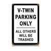 12 X 18 Vintage Metal Sign - V-Twin Parking view 1