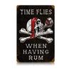 12 X 18 Vintage Metal Sign - Time Flies Rum view 1