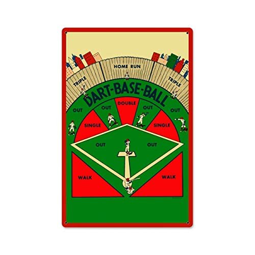 12 X 18 Metal Sign - Dart Baseball
