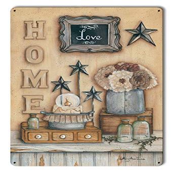 12 X 18 Satin Metal Sign - Home Love