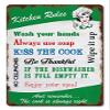 12 X 18 Satin Metal Sign - Kitchen Rules view 1