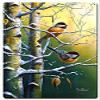 16 X 24 Satin Metal Sign - Winter Refuge Chickadees view 1