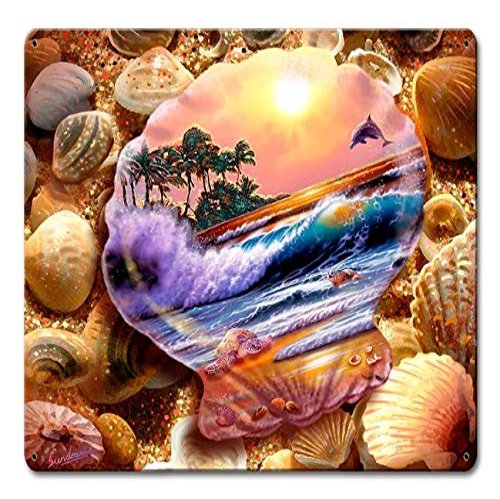 12 X 15 Satin Metal Sign - Seashell Fantasy