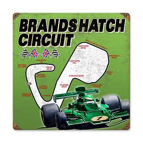 12 X 12 Vintage Metal Sign - Brands Hatch