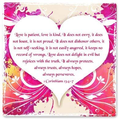 12 X 12 Satin Metal Sign - Love Is Patients