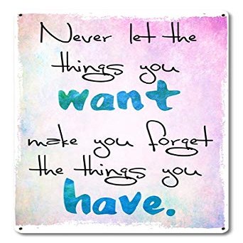12 X 18 Satin Metal Sign - The Things You Want