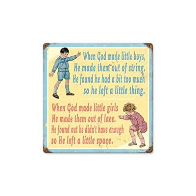 12 X 12 Vintage Metal Sign - God Made