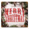12 X 18 Vintage Metal Sign - Merry Christmas Wood Pine Vintage view 1