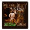 12 X 15 Satin Metal Sign Deer Mega Bucks view 1